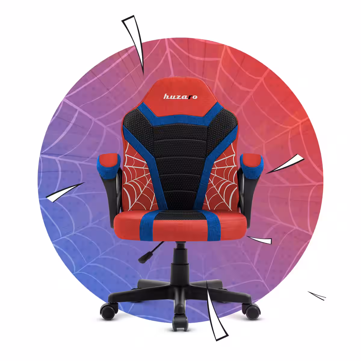 Gaming chair with superhero pattern