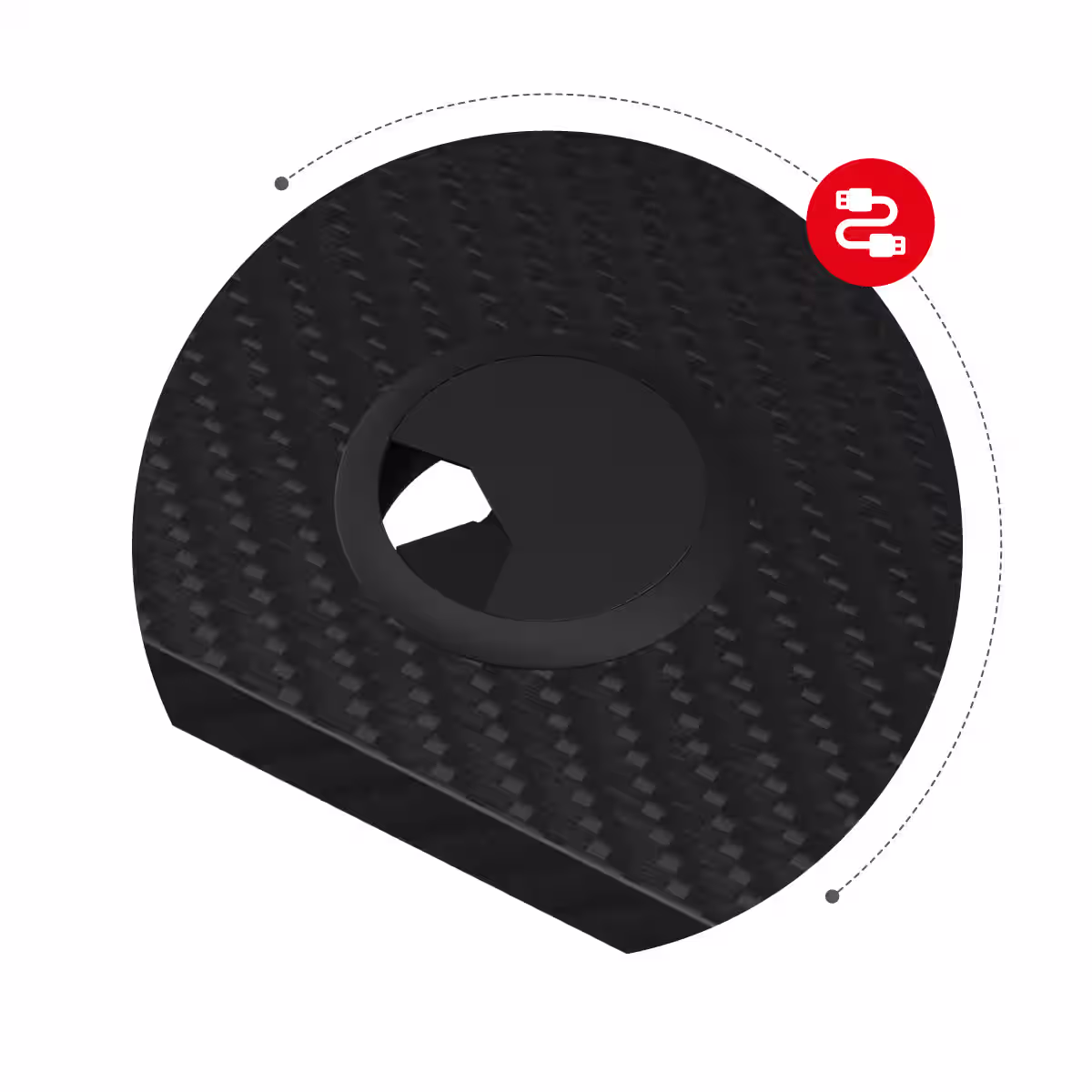 Hero 8.2 desk cable grommet