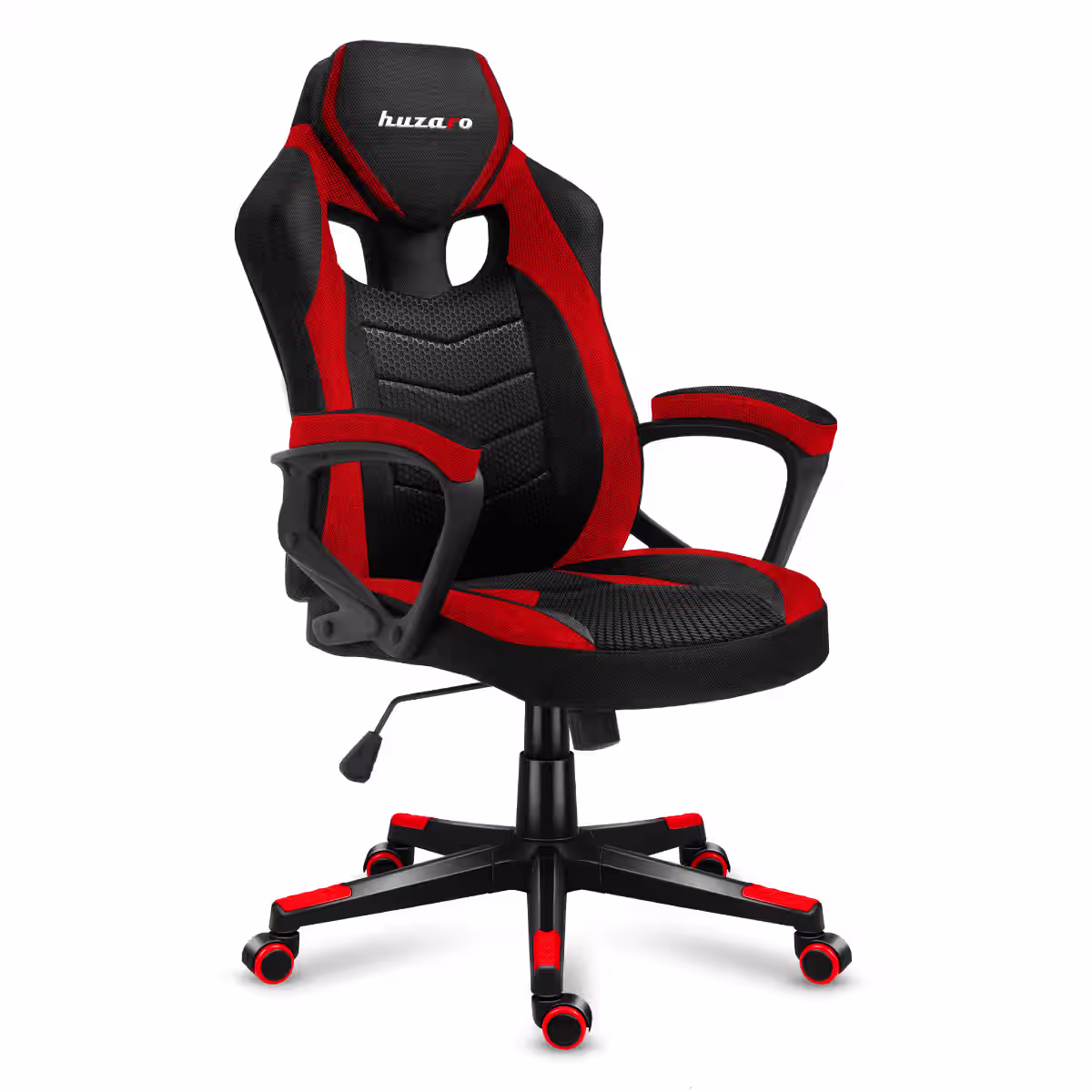 Right angle view of Huzaro Force 2.5 Red Mesh chair