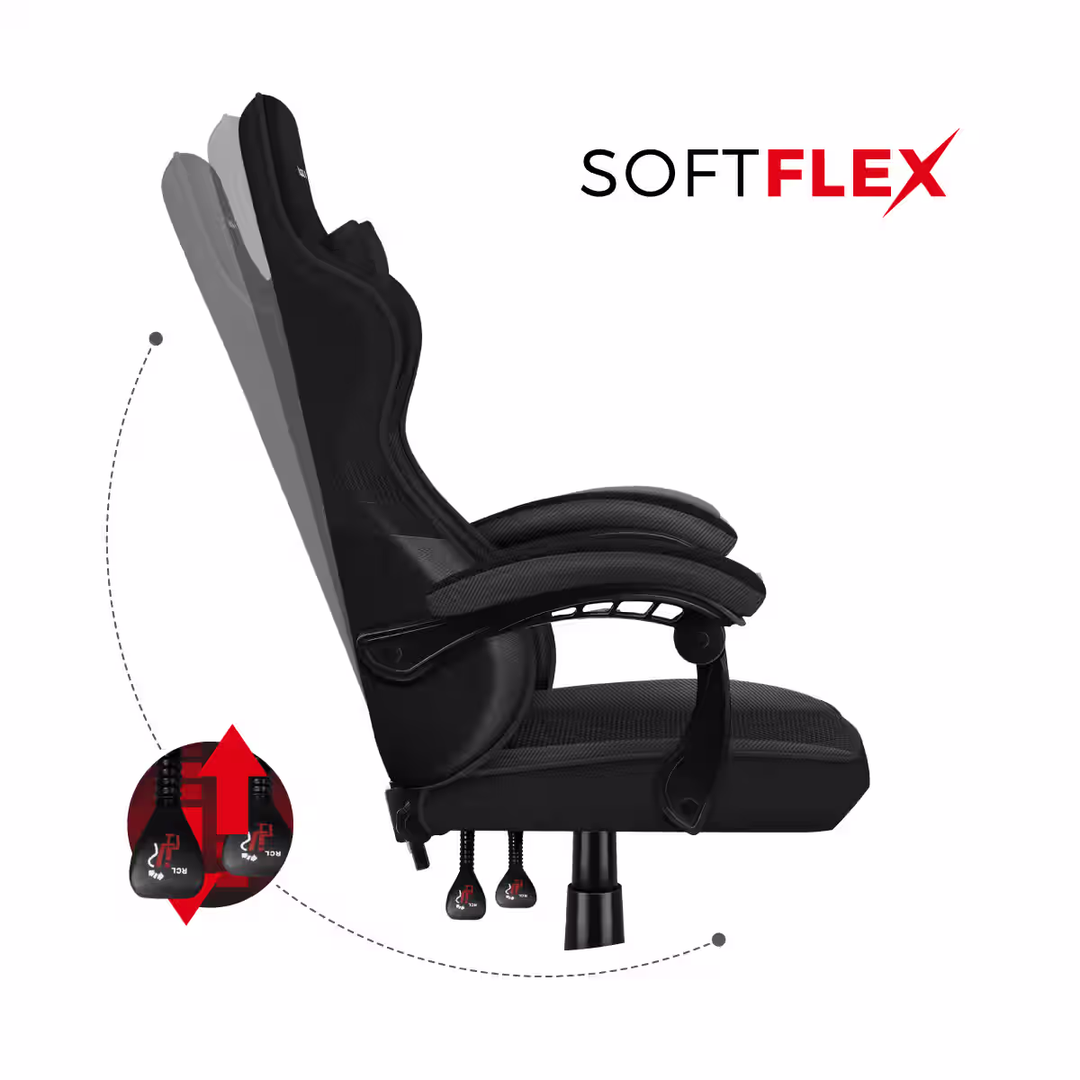 Huzaro Force 4.4 gaming chair with Softlex function