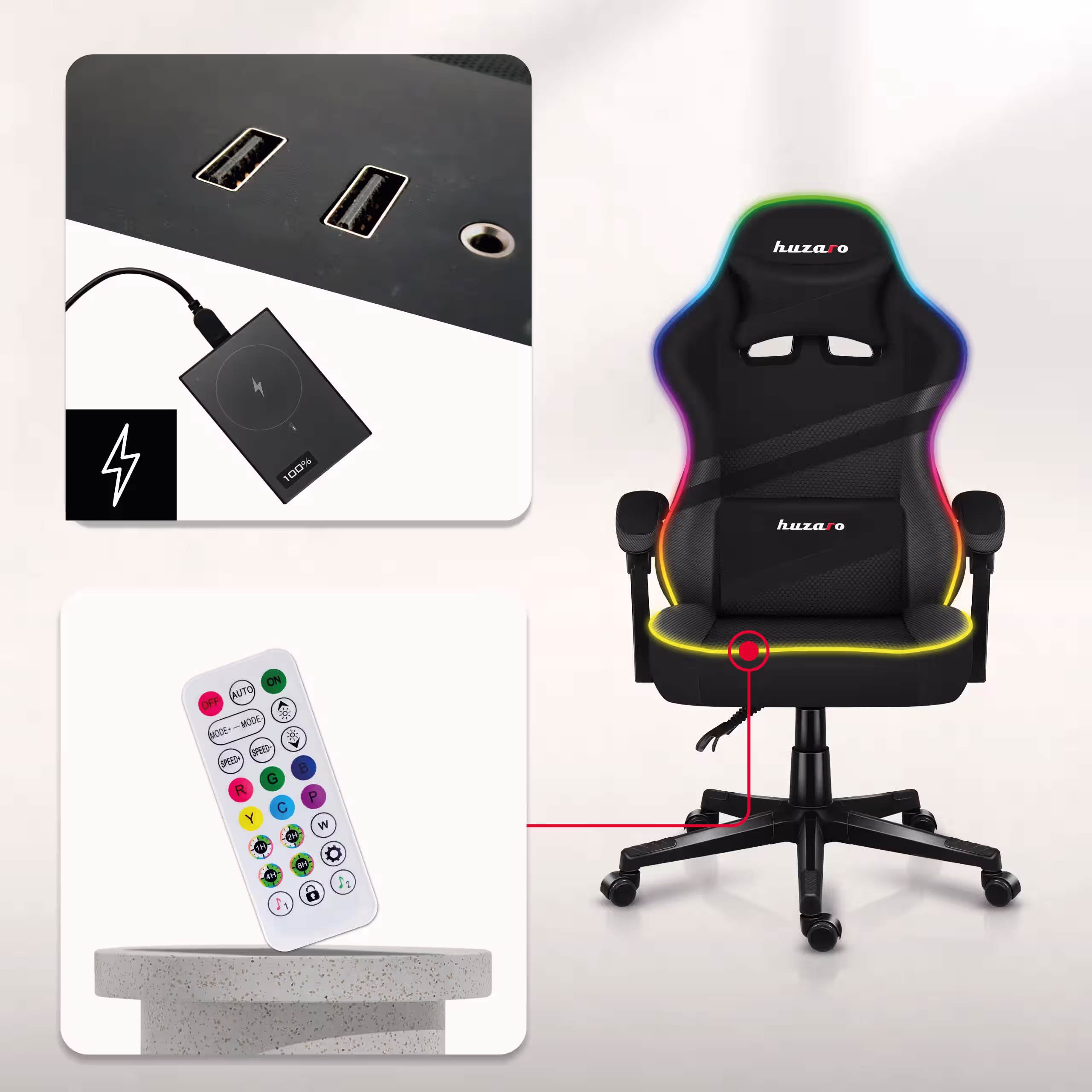 Force 4.4 RGB LED gaming chair
