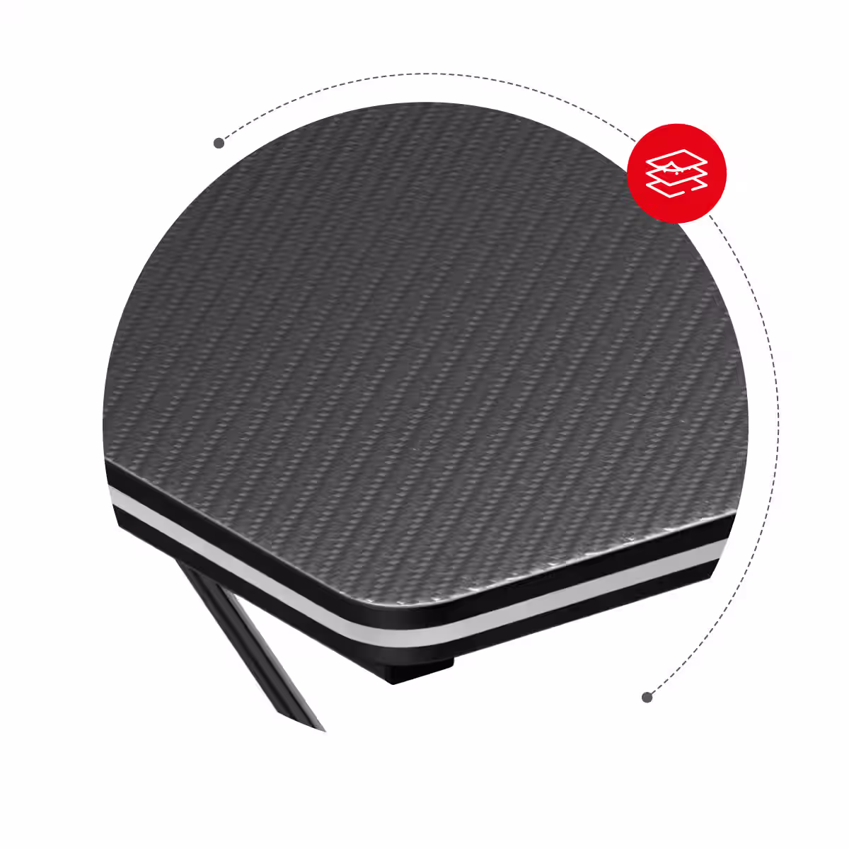 Huzaro Hero 1.4 gaming desk carbon coating