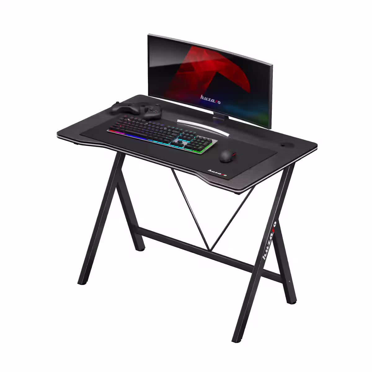 Huzaro Hero 1.4 gaming desk angled view