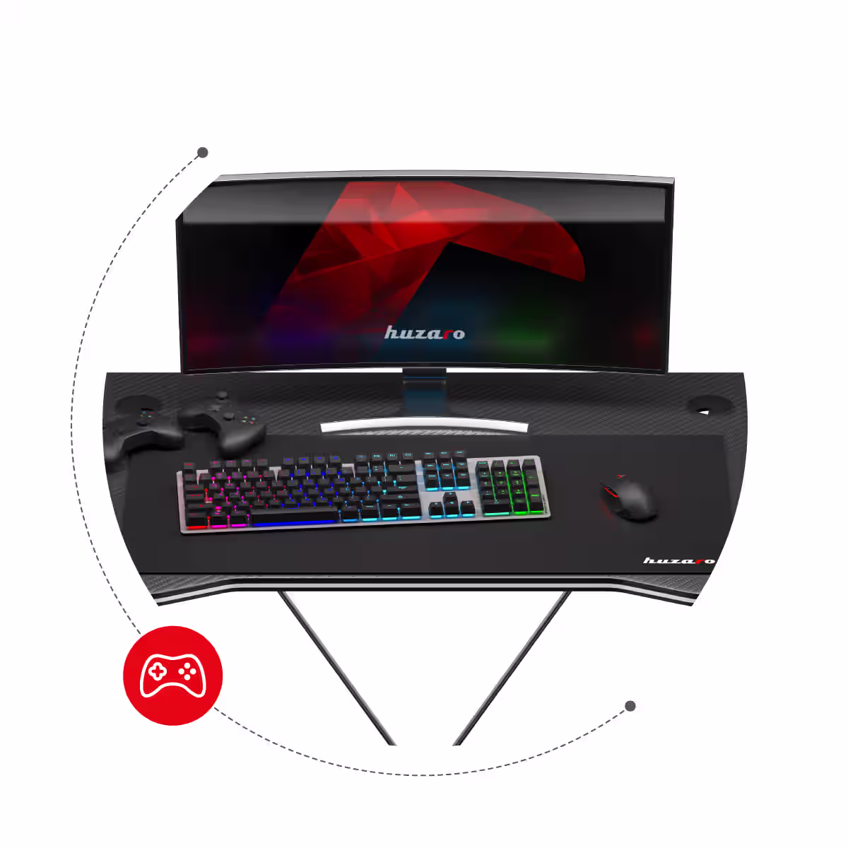 Huzaro Hero 1.4 gaming desk desktop