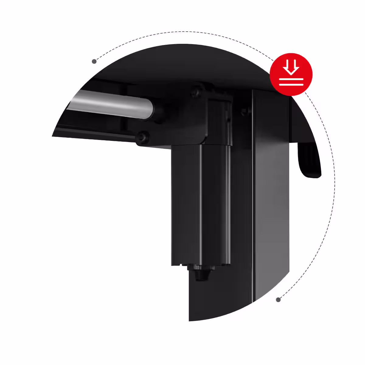 2 motors adjusting the height of the Hero 9.5 desk
