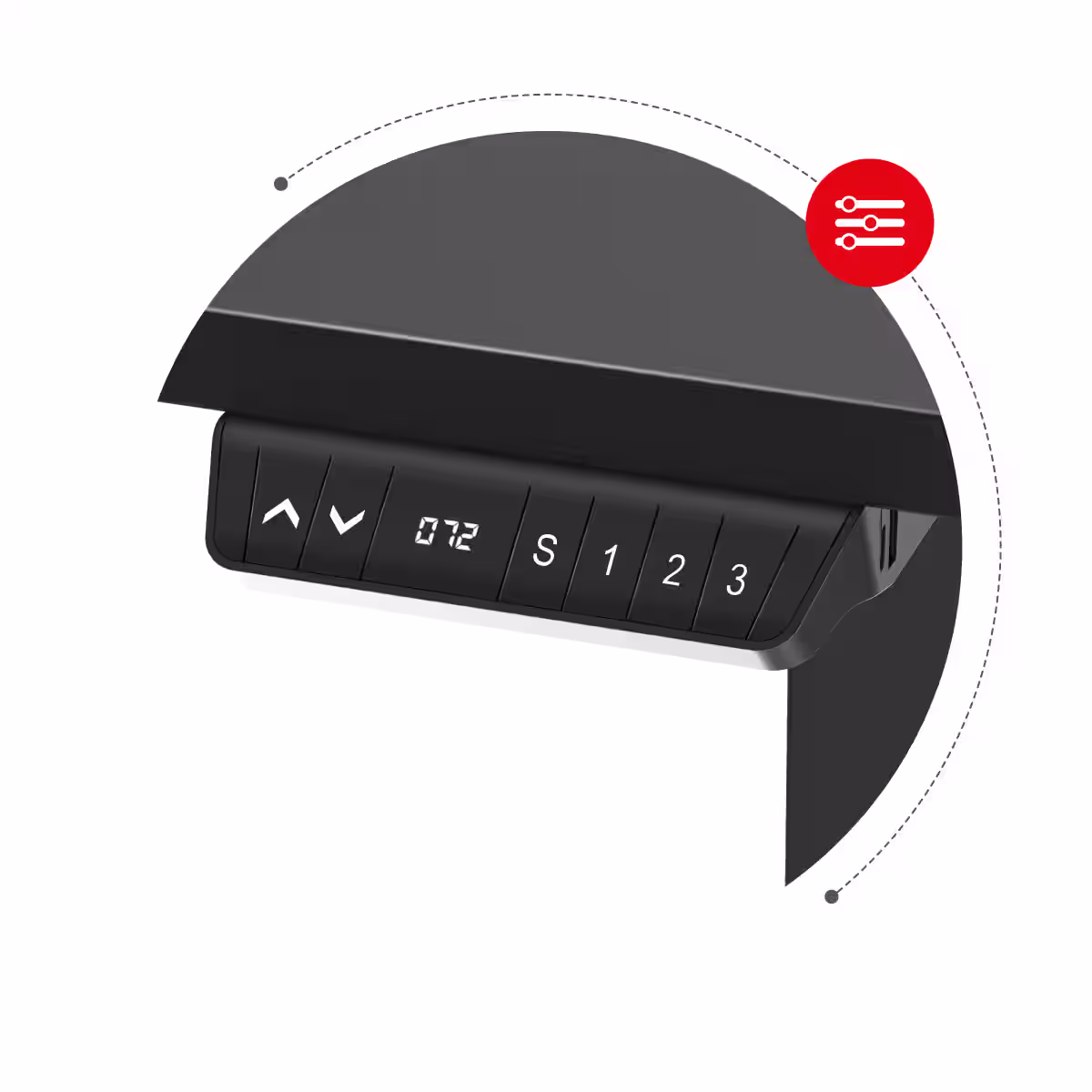 Desk control panel in Huzaro Hero 9.5