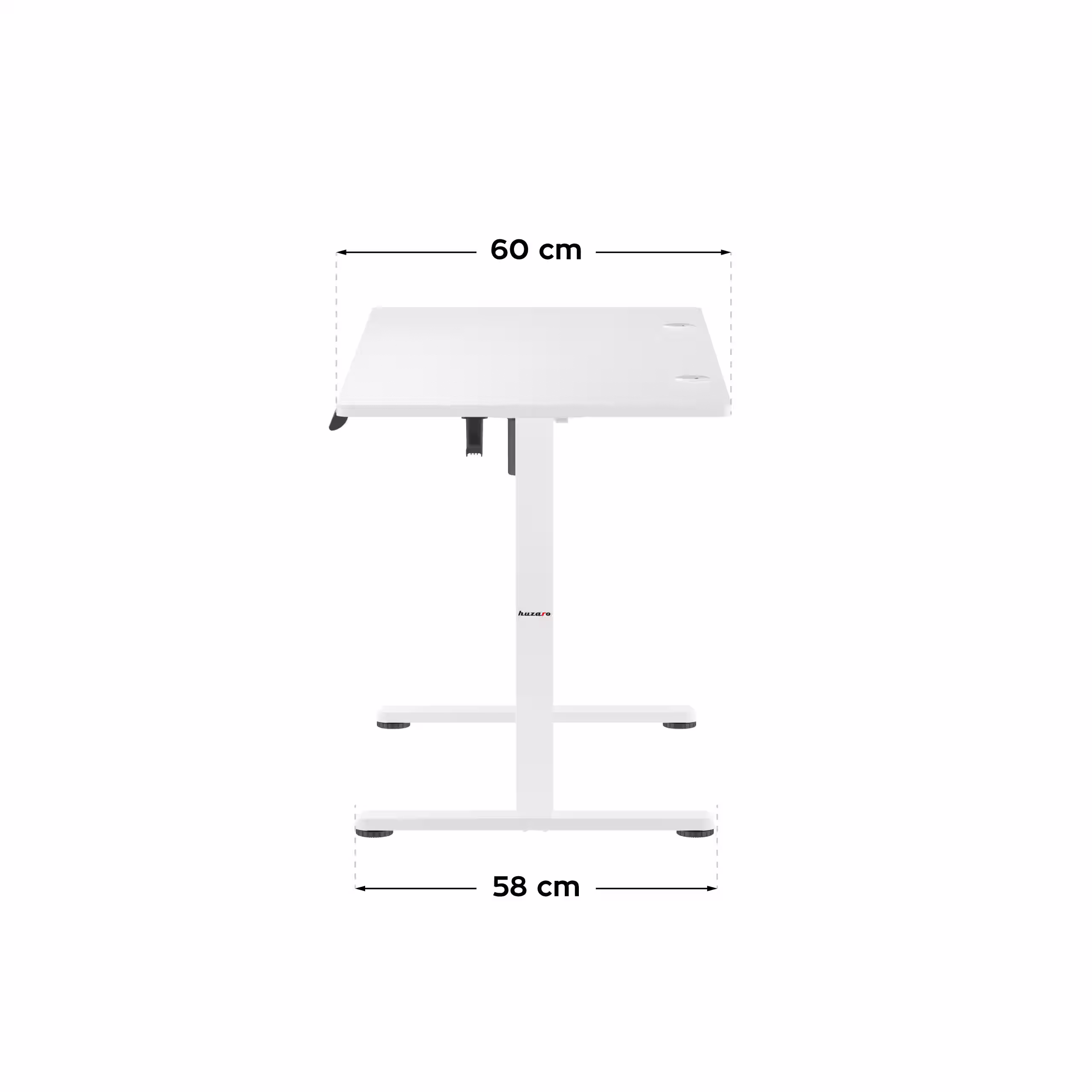 Desk dimensions Hero 7.9 - side