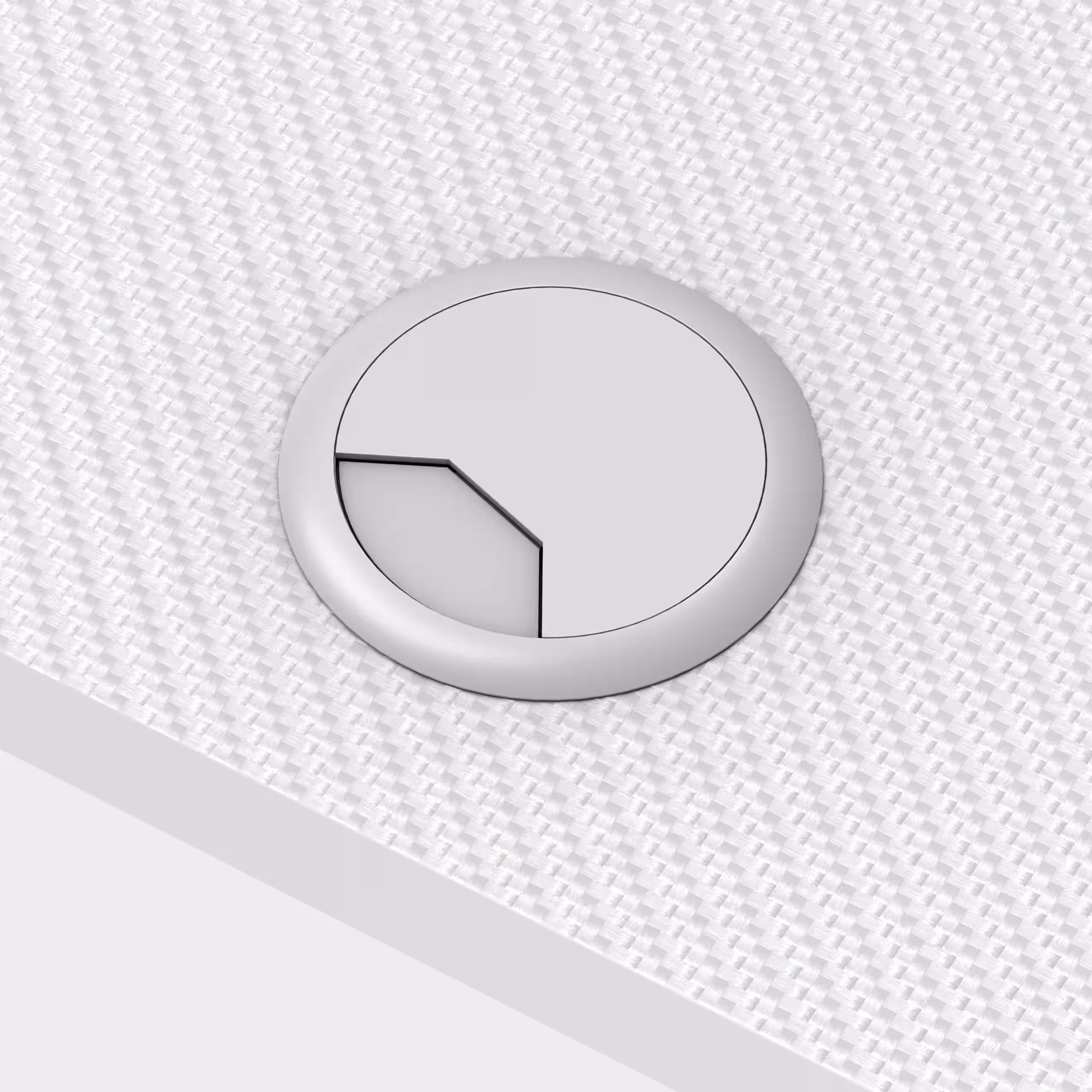 Cable grommets on both sides of the desktop Hero 7.9