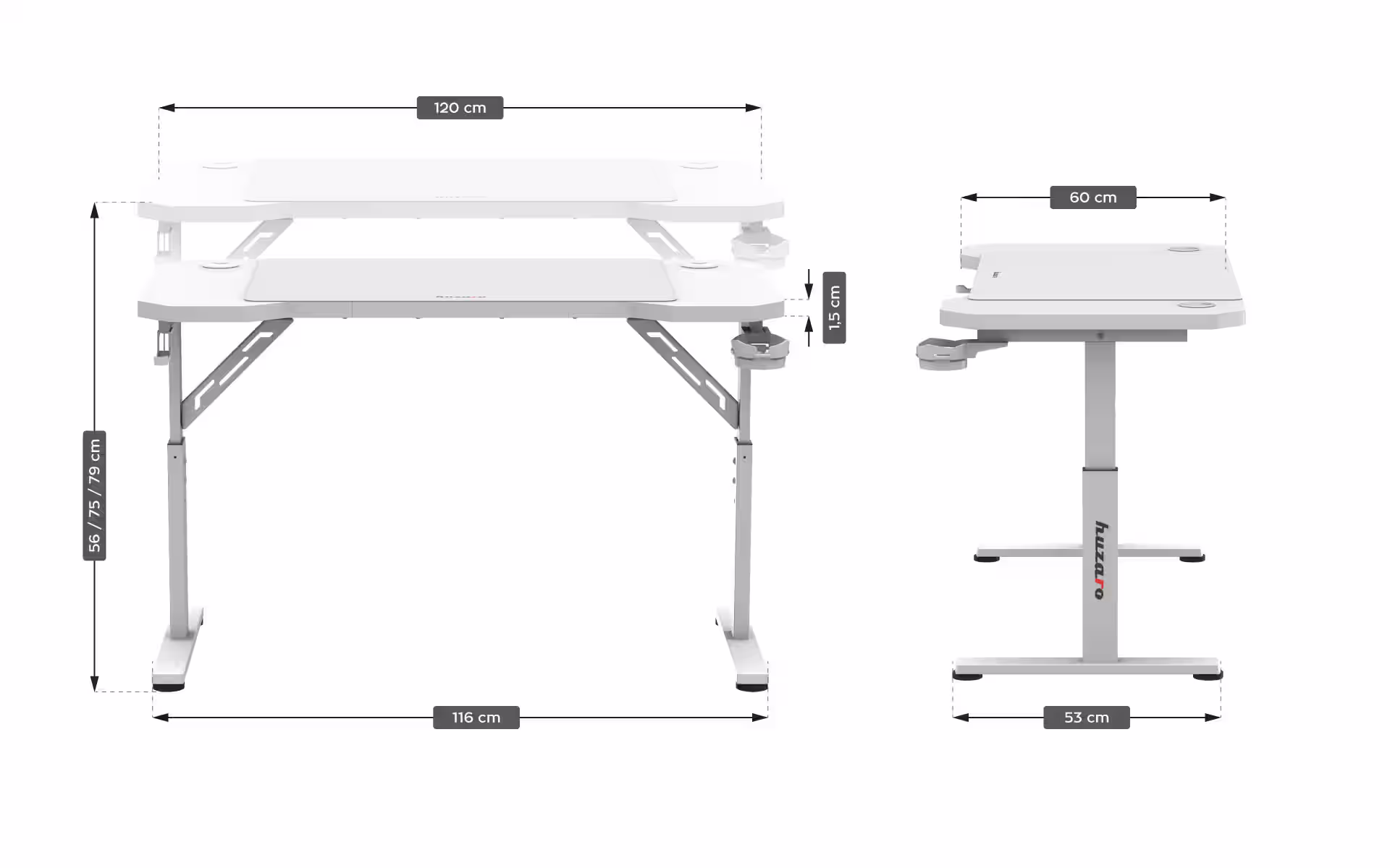 Desk dimensions