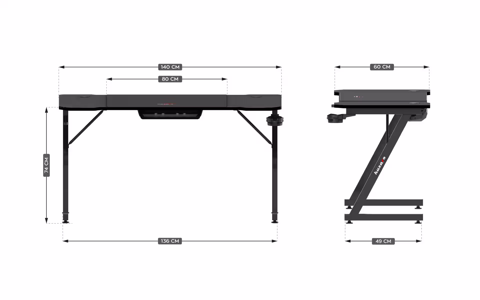 Hero 3.3 desk dimensions