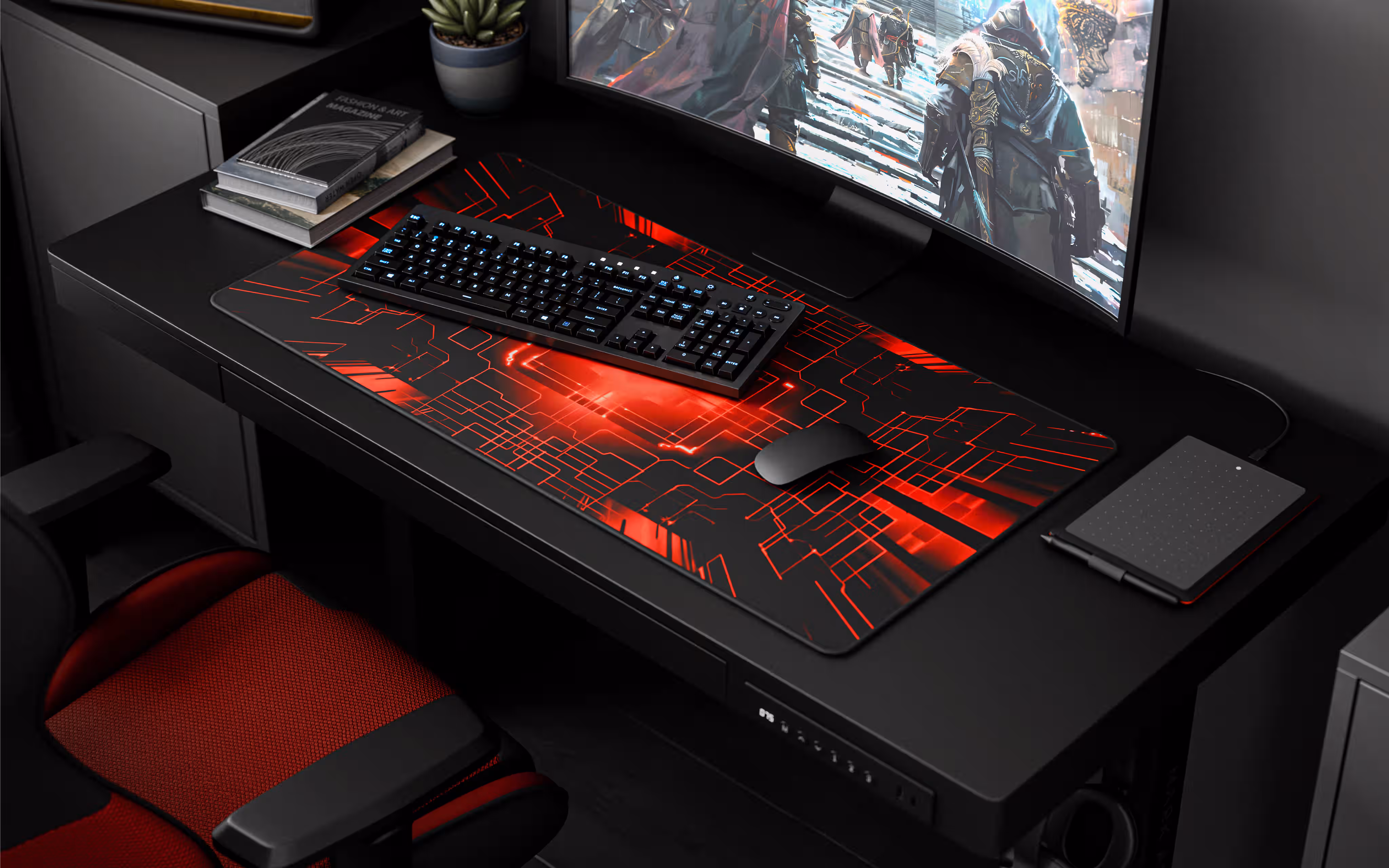 Pad on a computer workstation