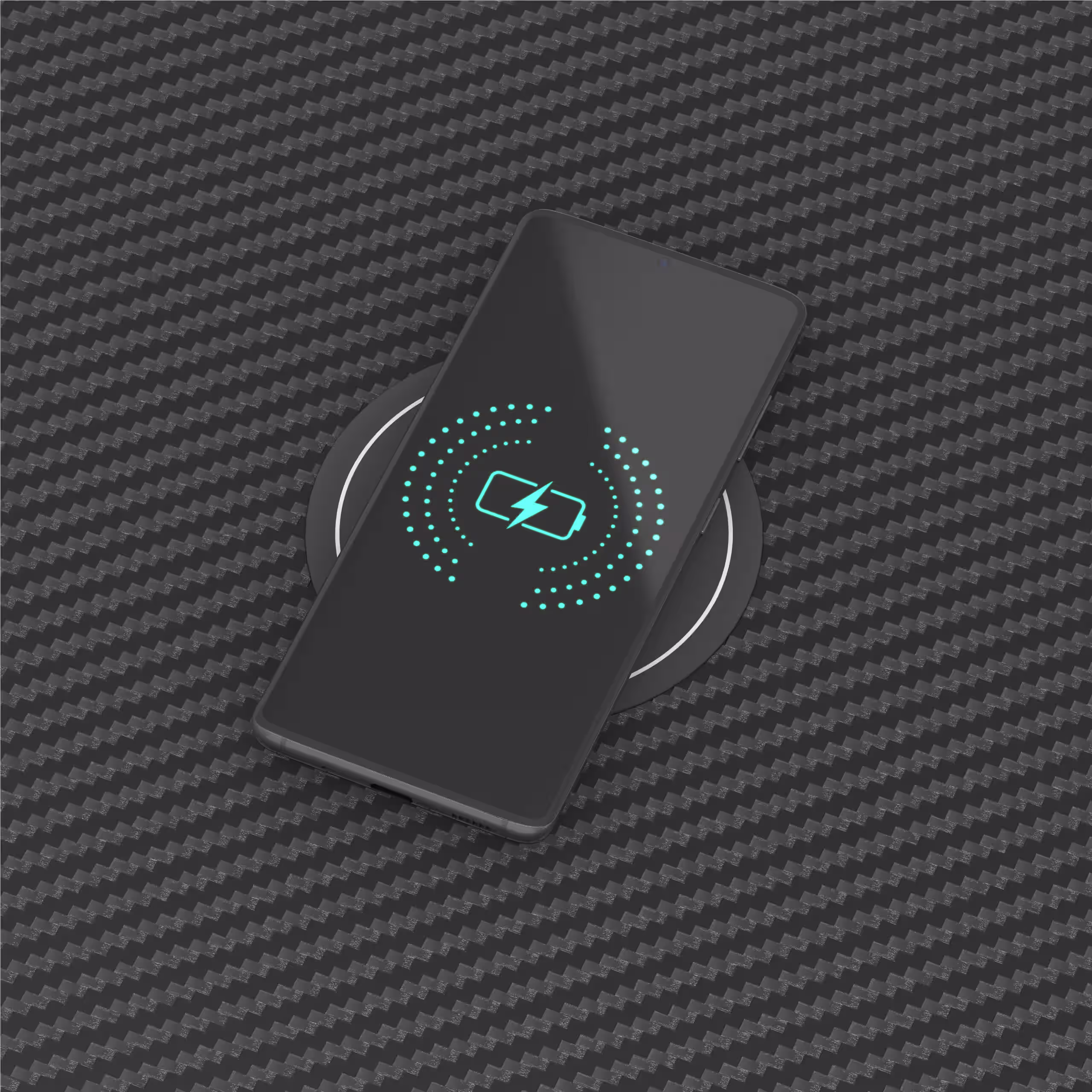 Wireless charger in the Hero 8.7 desk