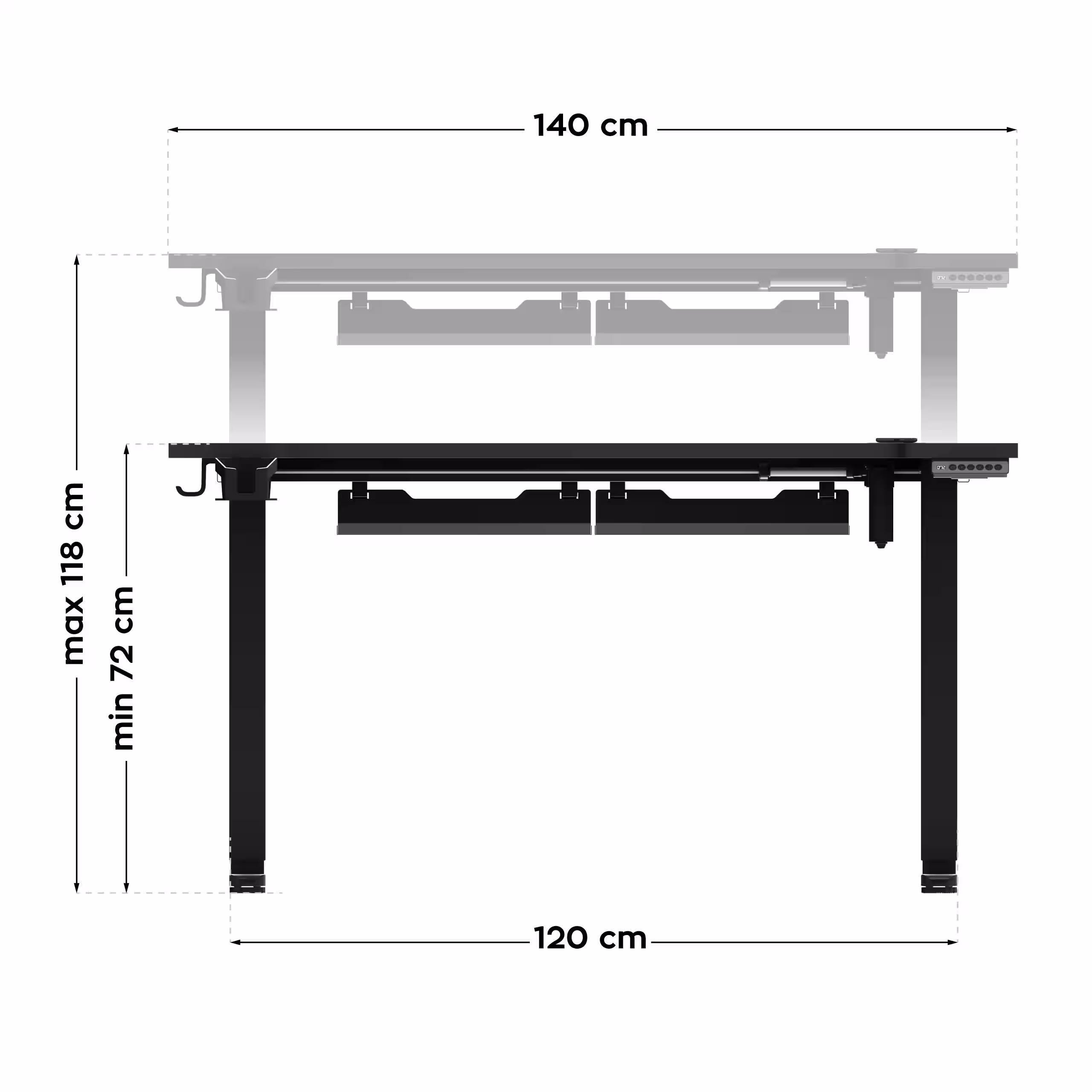 Huzaro Hero 8.7 dimensions - 1