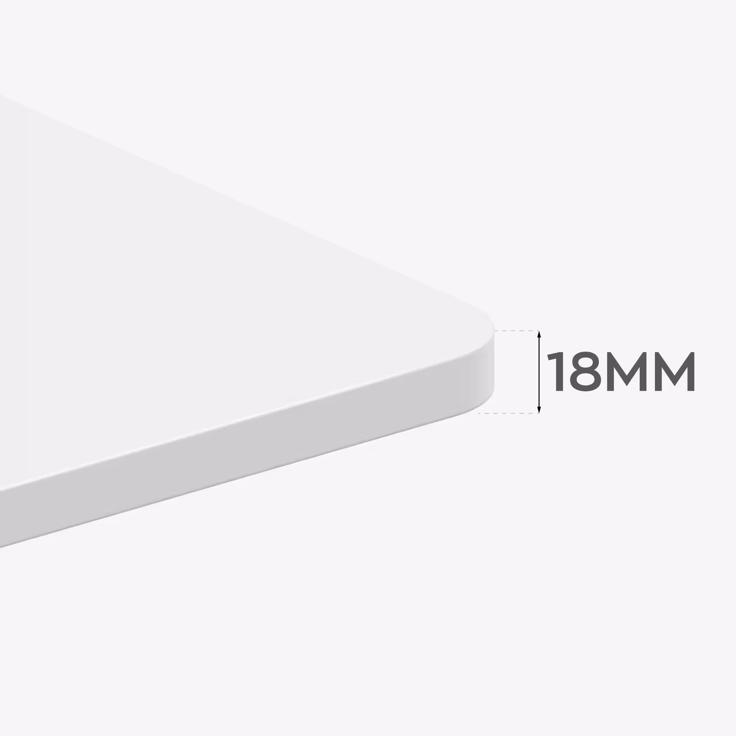 Desktop thickness of the Hero 9.5 desk