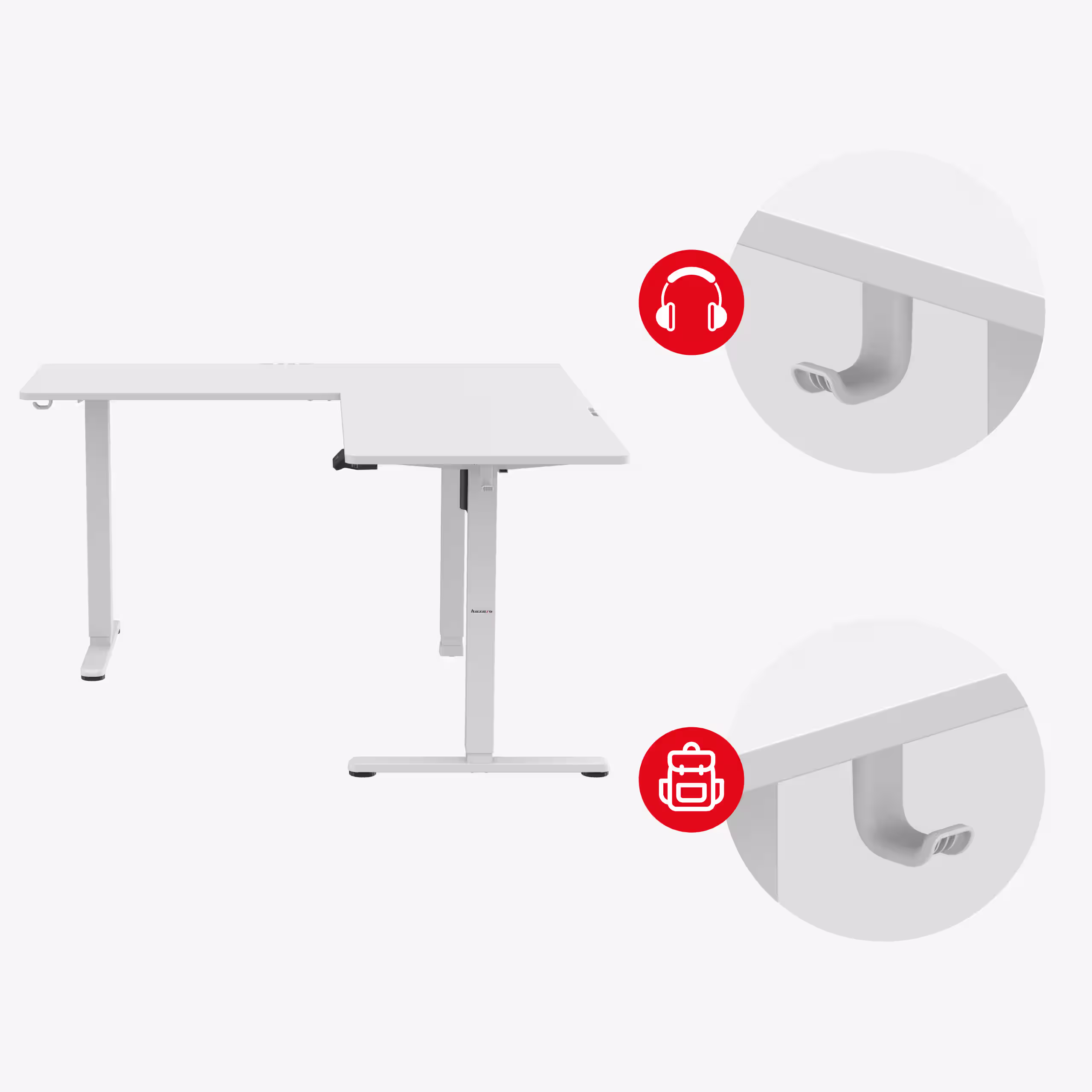 2 holders of the Huzaro Hero 9.5 electric desk