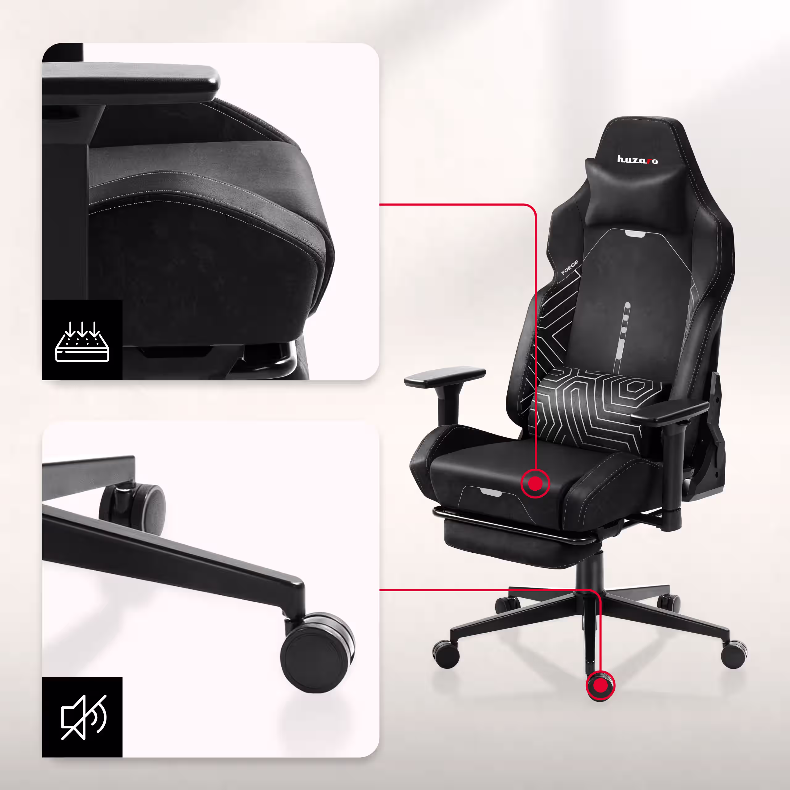 Chair seat and casters