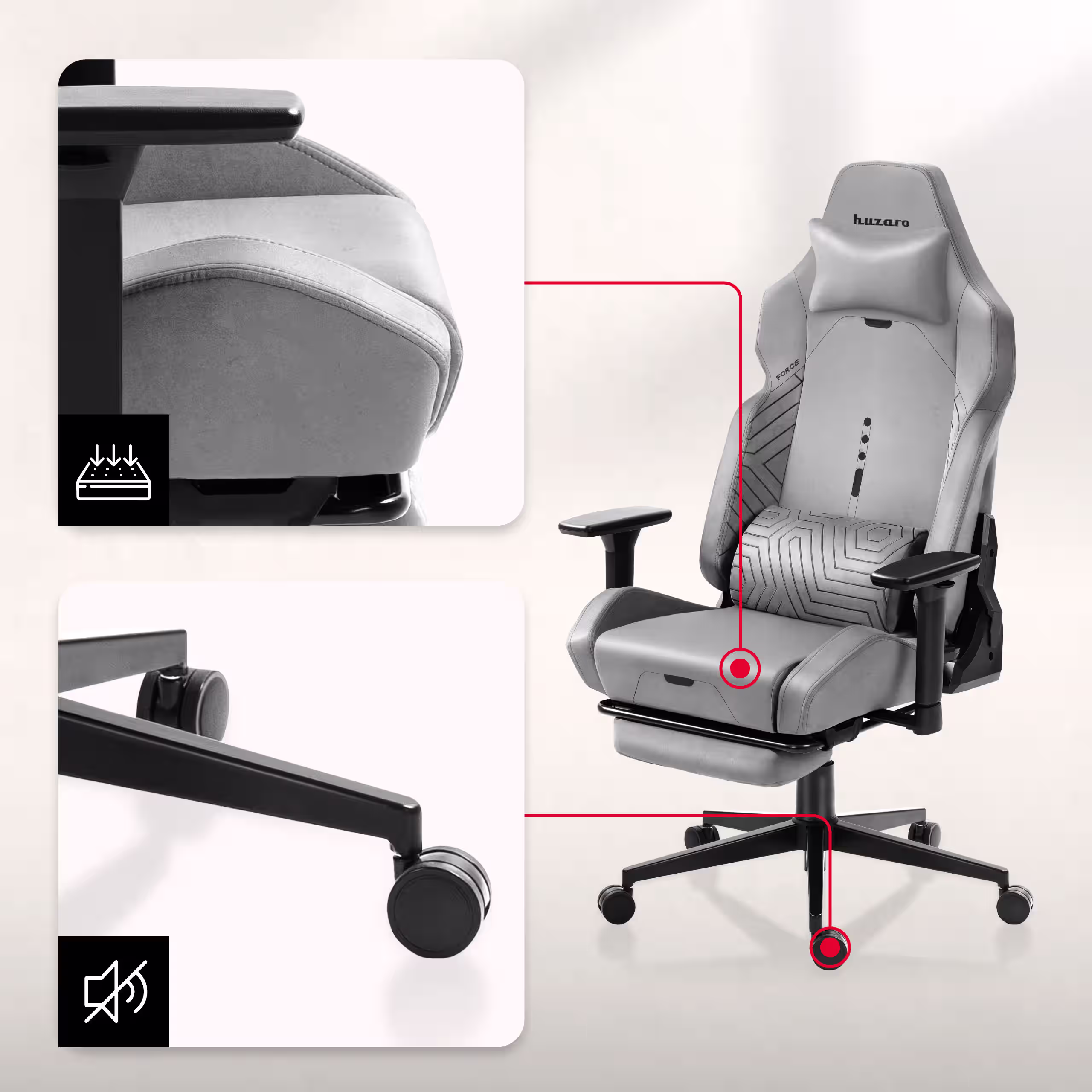 Seat and wheels Huzaro Force 8.1