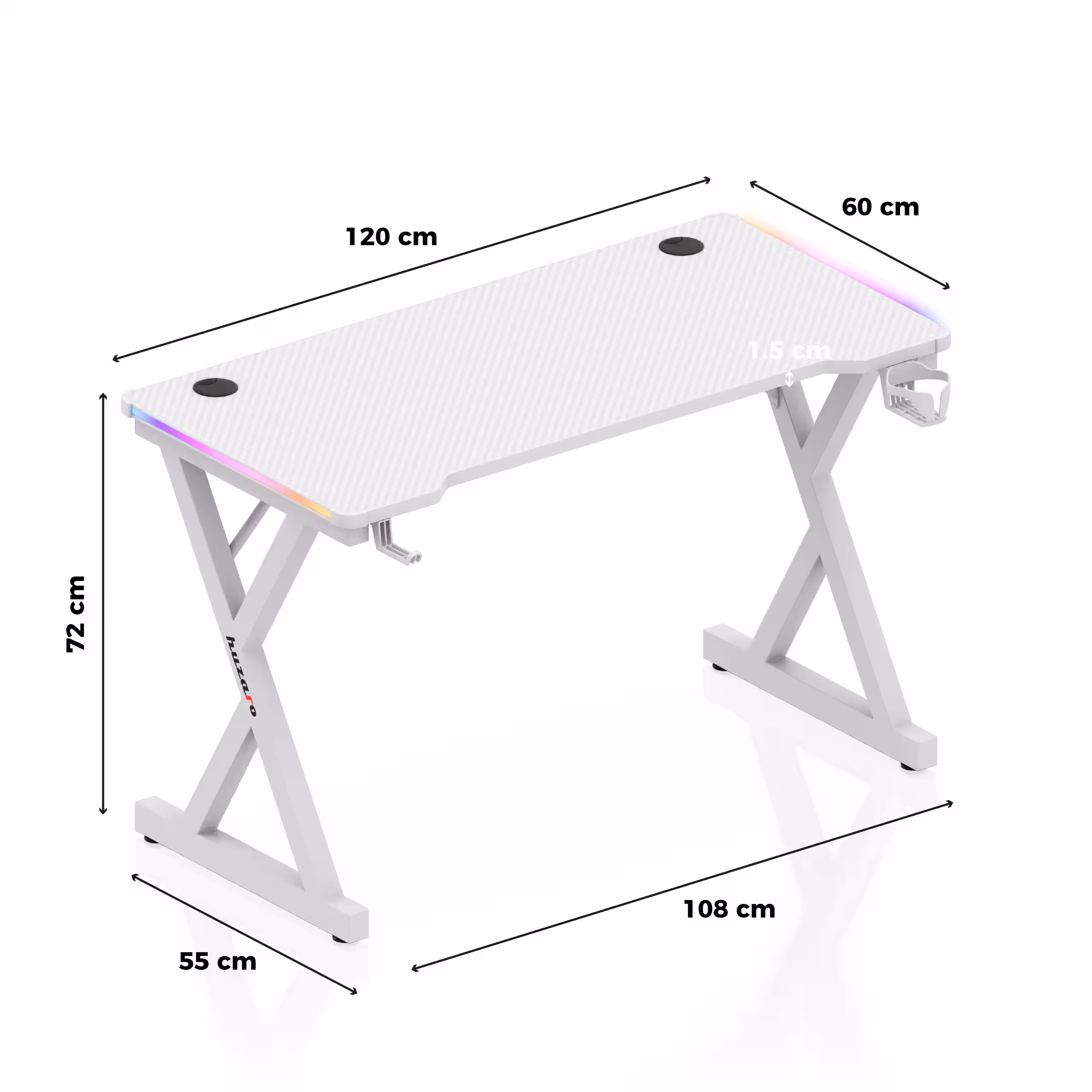 Hero 2.3 desk dimensions