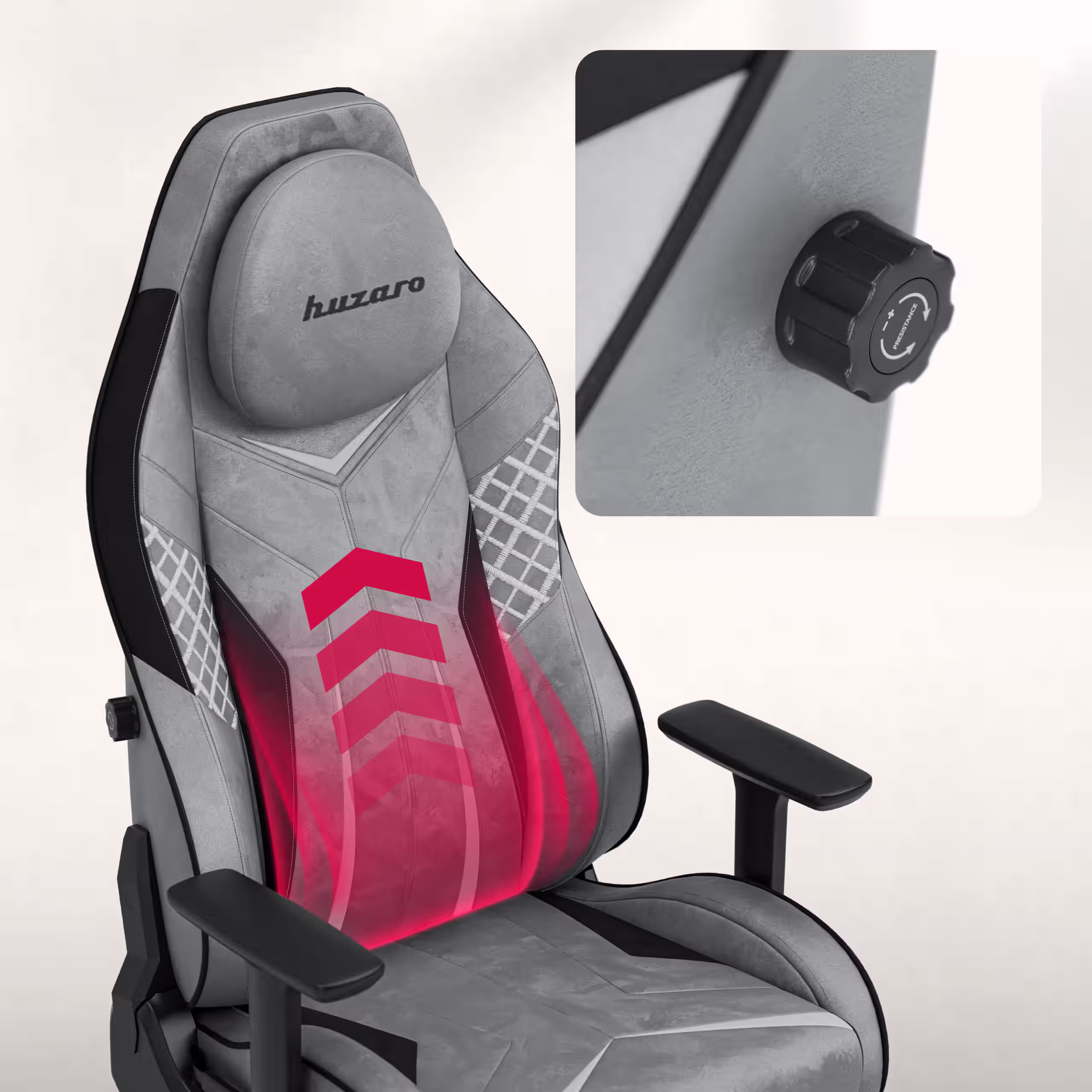 Height and depth adjustment of lumbar support