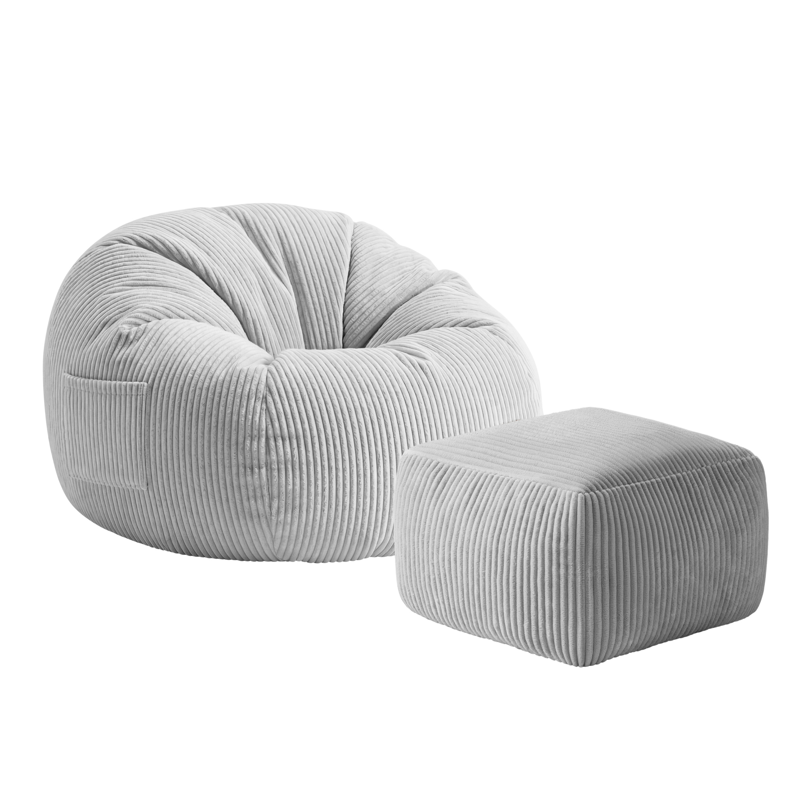 Comfy pouf at an angle