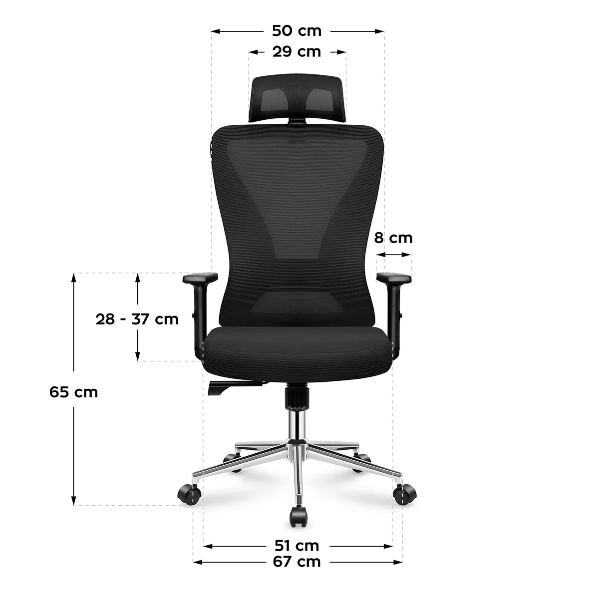 Dimensions of Mark Adler Manager 3.5 Black office chair
