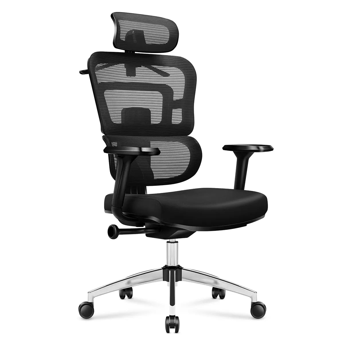 Left front angle of Expert 4.9 Black gaming chair
