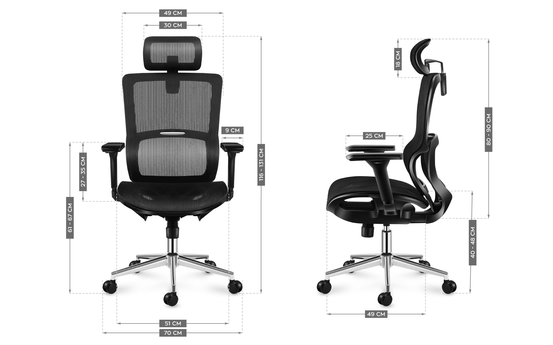 Dimensions of Expert 6.2 Black