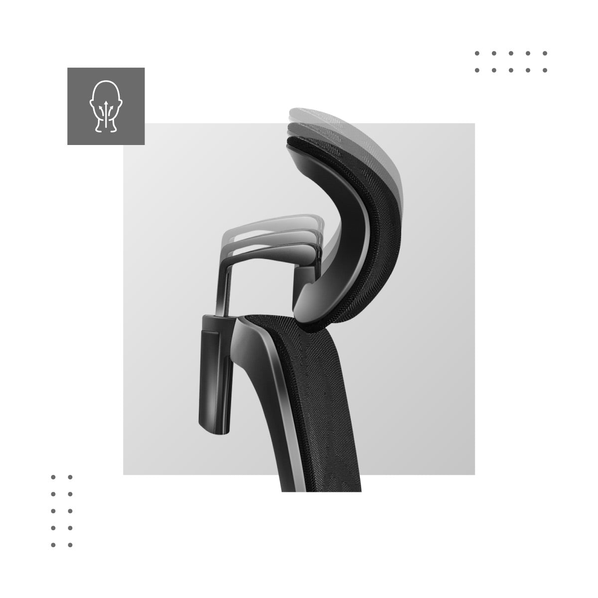 Headrest adjustment in Mark Adler Expert 6.2 Black chair