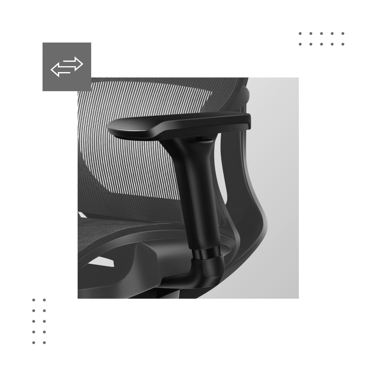 Armrest adjustment mechanism in Mark Adler Expert 6.2 Black