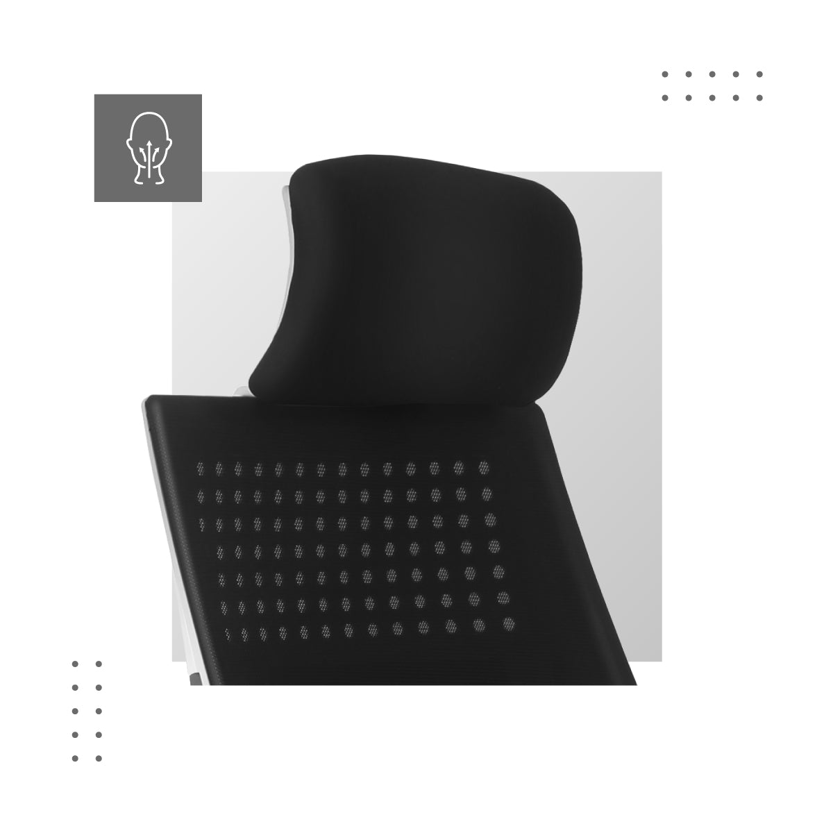 Headrest adjustment in Manager 3.9 Black chair