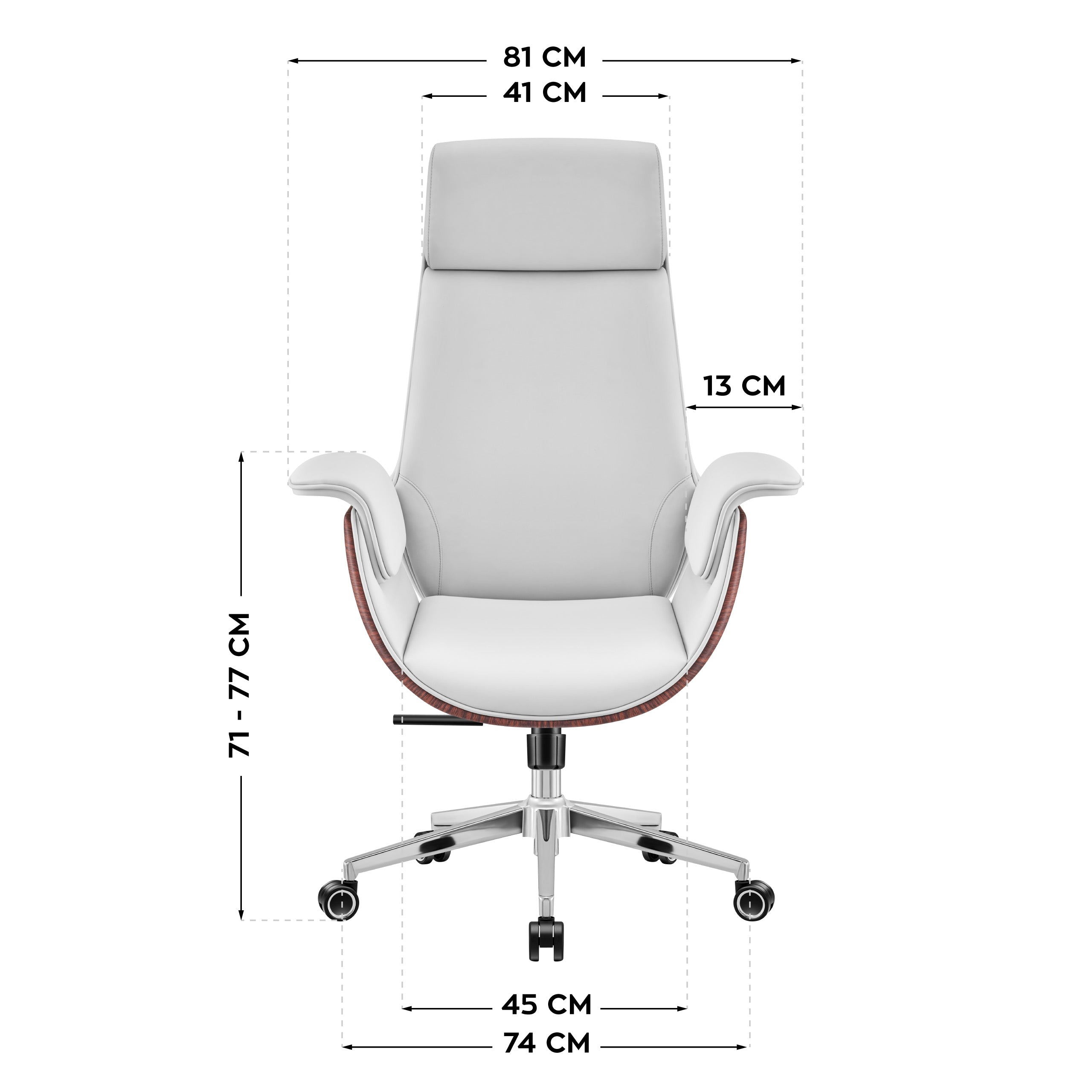 Dimensions of Manager 32 Black chair