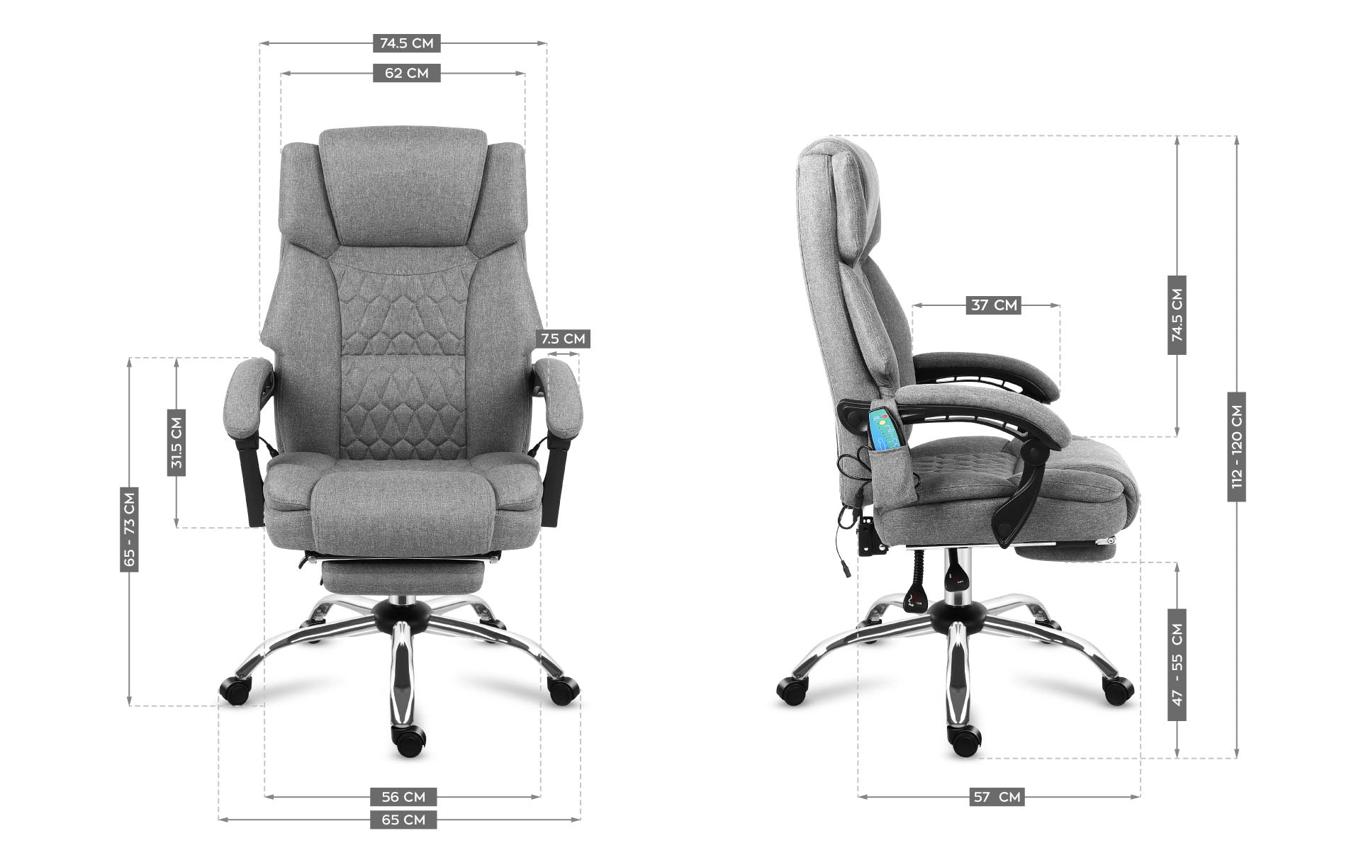 Dimensions of Mark Adler Boss 6.0 chair