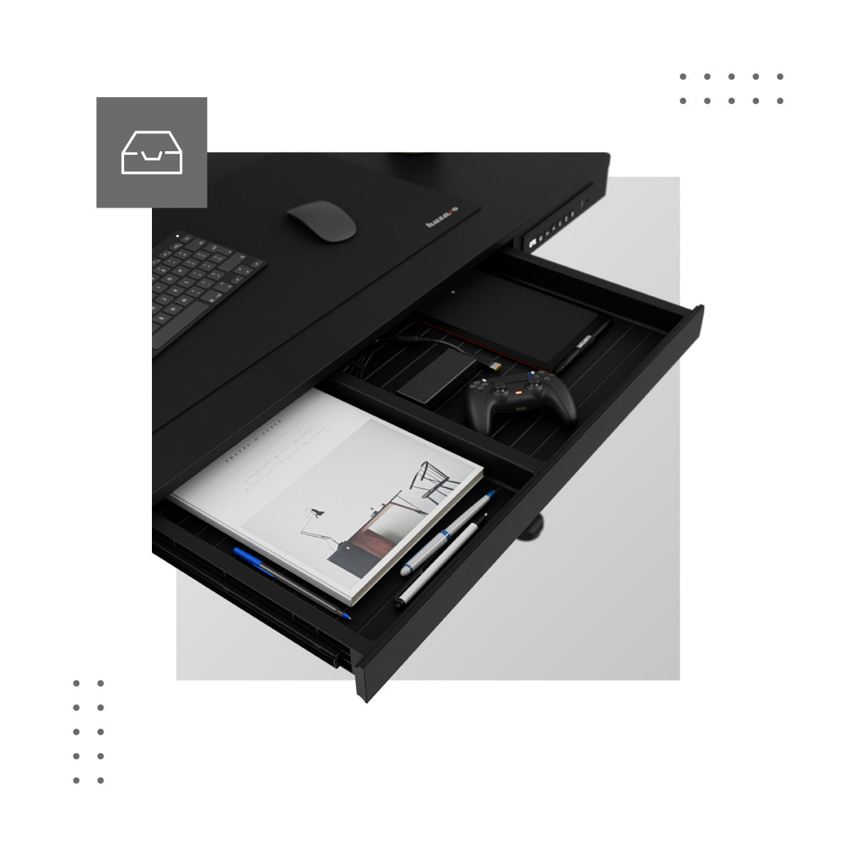 Leader 8.2 electric desk with drawer