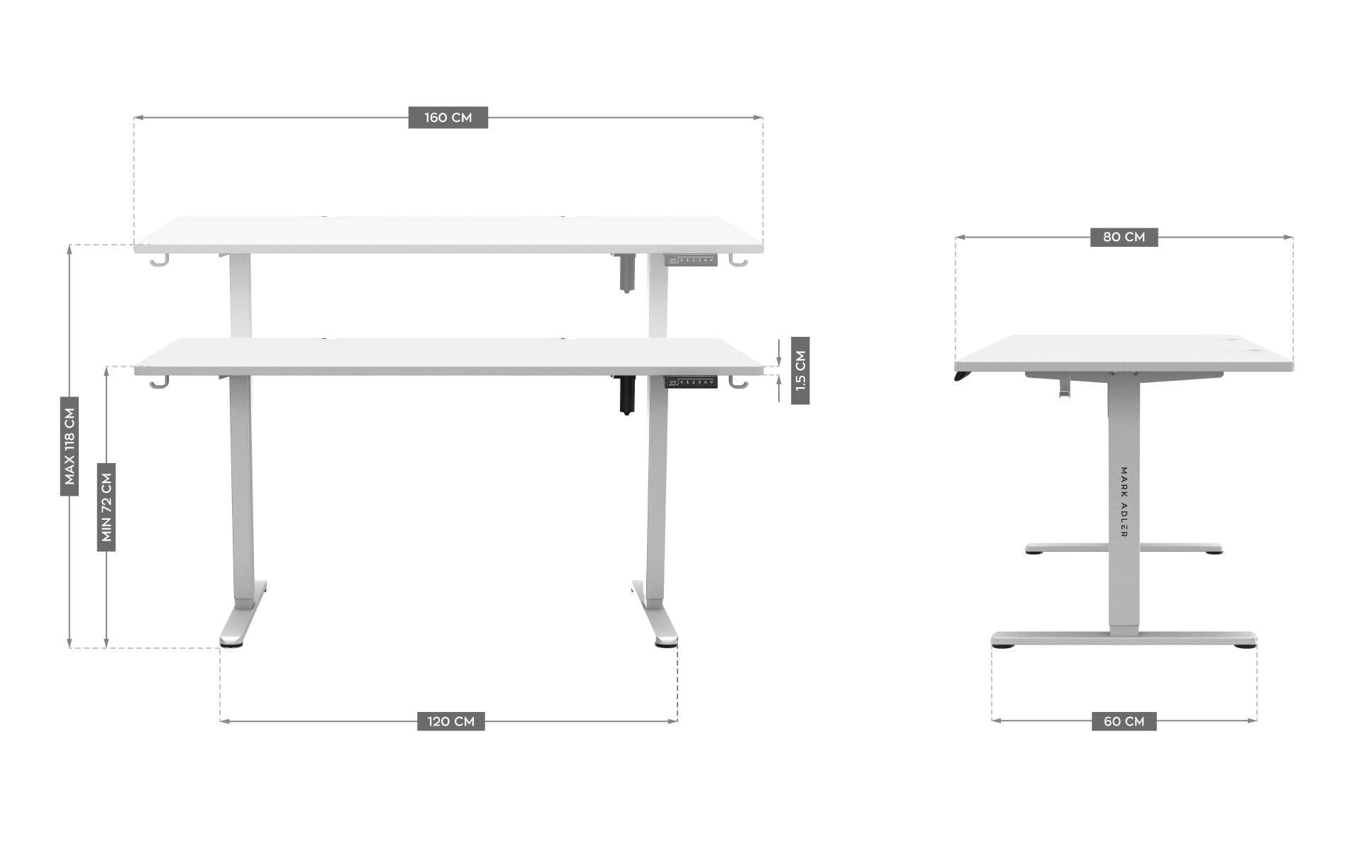 Industrial Leader 7.6 Desk Dimensions