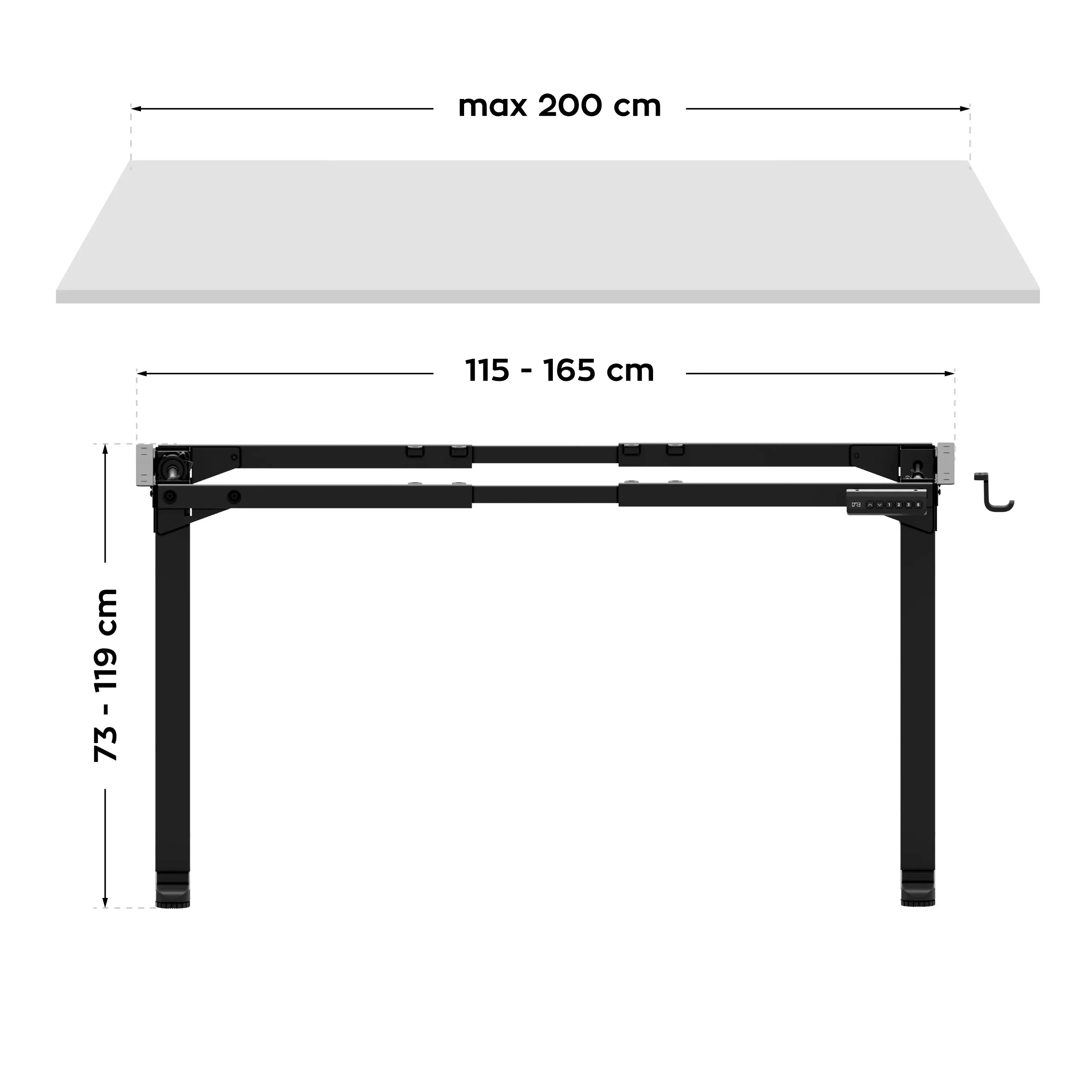 Dimensions of Xeno 5.0 electric frame