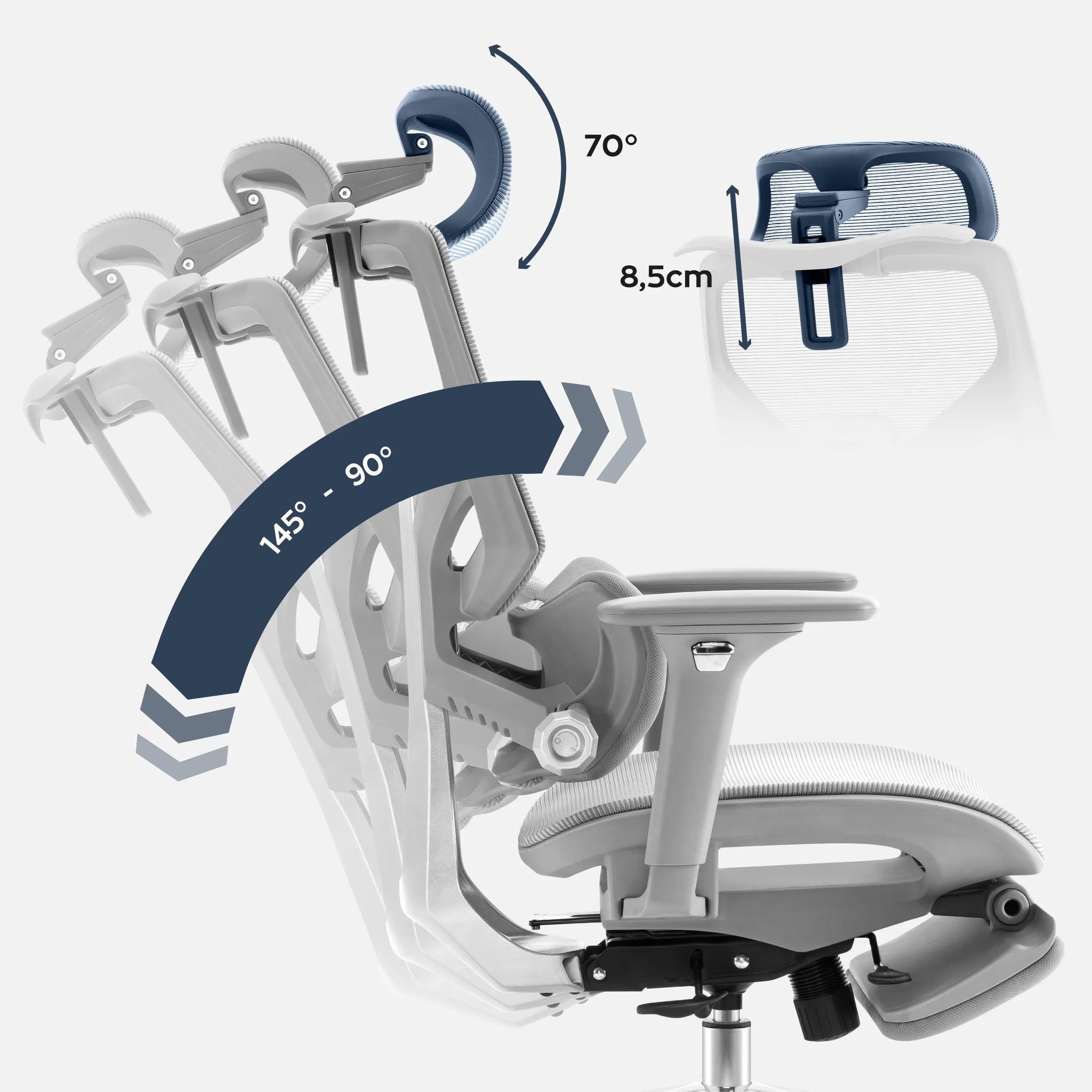 Backrest adjustment Expert 8.7