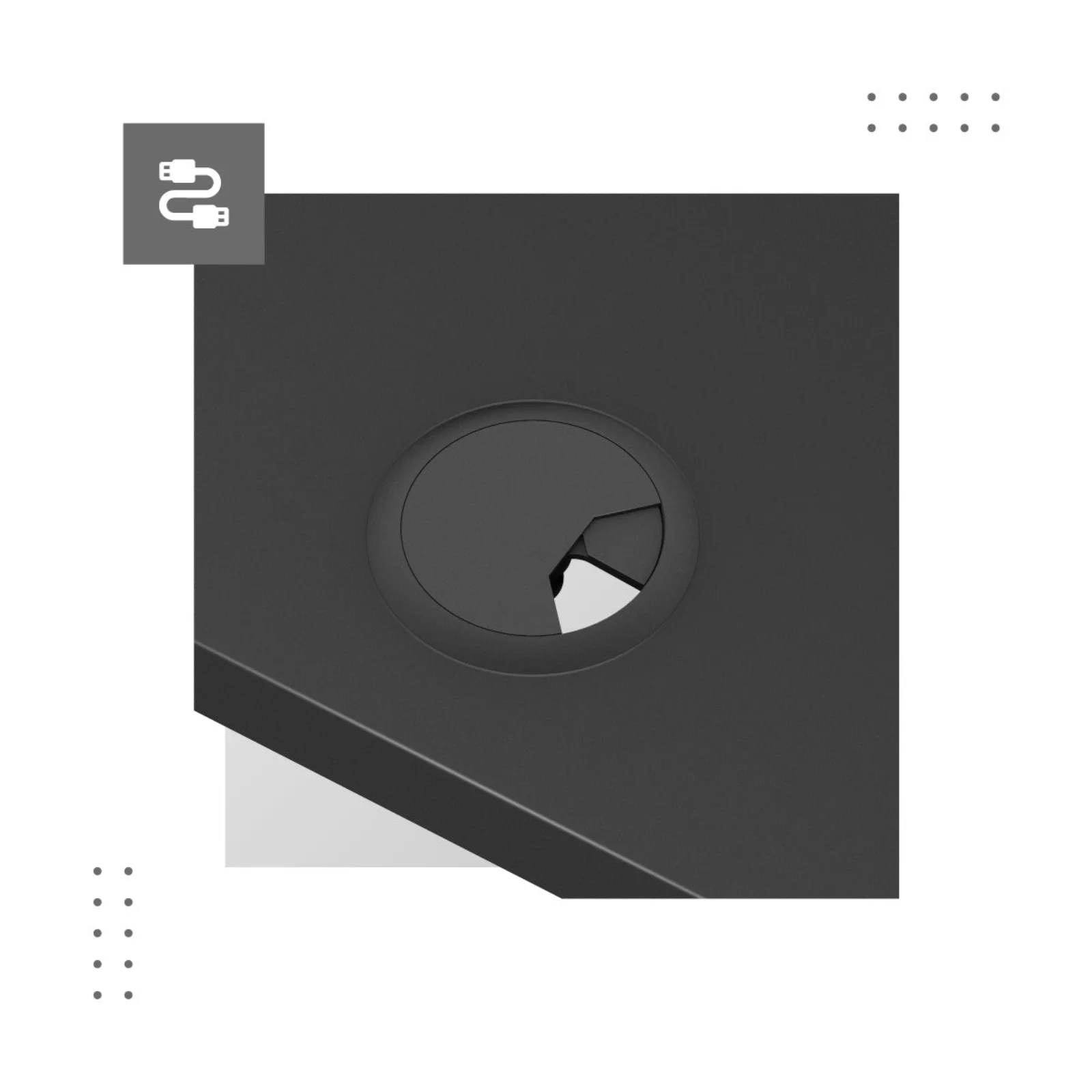 Electric Desk Leader 7.6 Cable Ports
